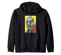 The Mandalorian and Grogu Comic Art Style Side Portraits Sweat à Capuche