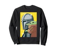 The Mandalorian and Grogu Comic Art Style Side Portraits Sweatshirt