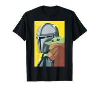 The Mandalorian and Grogu Comic Art Style Side Portraits T-Shirt