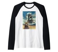 The Mandalorian and Grogu Mando & The Child Armored Poster Manche Raglan