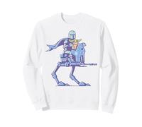 The Mandalorian and Grogu Mando & The Child on AT-RT Walker Sweatshirt