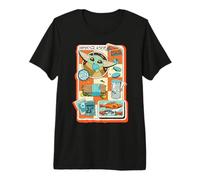 The Mandalorian and Grogu Snack Time! Eating and Smiling T-Shirt Haut de Gamme
