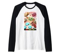 The Mandalorian and Grogu Snack Time The Child Smiles Poster Manche Raglan