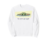 The Mandalorian and Grogu Too Cute to Get Caught Drawn Grogu Sweatshirt