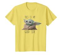 The Mandalorian-Baby Yoda-This is My Good Side T-Shirt, Enfant, Citron, 4 Ans