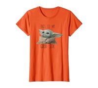 The Mandalorian-Baby Yoda-This is My Good Side T-Shirt, Femme, Orange, L