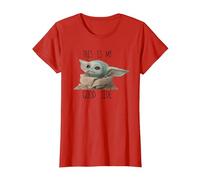 The Mandalorian-Baby Yoda-This is My Good Side T-Shirt, Femme, Rouge, XS