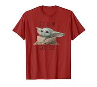 The Mandalorian-Baby Yoda-This is My Good Side T-Shirt, Homme, Canneberge, L
