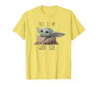 The Mandalorian-Baby Yoda-This is My Good Side T-Shirt, Homme, Citron, XXL