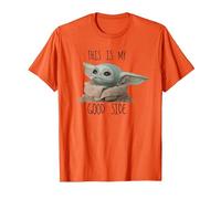 The Mandalorian-Baby Yoda-This is My Good Side T-Shirt, Homme, Orange, XXL