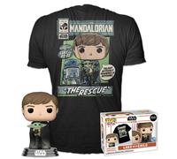 The Mandalorian -Booble Head Pop N°482 -Luke Avec Enfant + T-Shirt (S