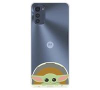 The Mandalorian Housse pour Motorola Moto E32 Officiel Baby Yoda Sourires Transparent pour protéger votre téléphone portable Coque en silicone souple avec licence officielle de The Mandalorian
