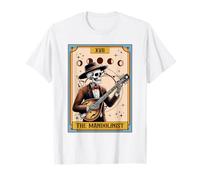 The Mandolinist Tarot Card Mandoline Lover Skeleton Player T-Shirt