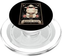 The Maneki Neko Carte de Tarot Porte-Bonheur Motif Chat Japonais PopSockets PopGrip pour MagSafe