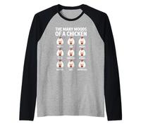 The Many Moods of A Chicken Funny Farm Bird Animal Volaille Manche Raglan