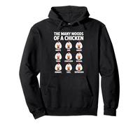 The Many Moods of A Chicken Funny Farm Bird Animal Volaille Sweat à Capuche