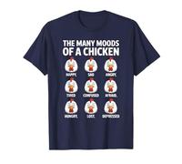 The Many Moods of A Chicken Funny Farm Bird Animal Volaille T-Shirt