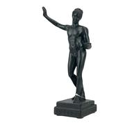The Marathon Boy ou Ephebe Museum Copie Statue en pierre moulée Noir 26 cm