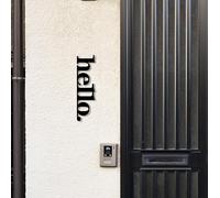 The Mask El Turko Panneau Hello en métal, décoration murale « Welcome », noir (38,1 x 10,2 cm)