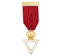 The Masonic Collection Bijou de poitrine Royal & Select Masters Members - Livré avec couronne plaquée or - Cadeaux franc-maçons de qualité pour homme, Bronze, Pas de gemme