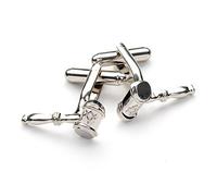 The Masonic Collection - Boutons de manchette carrés et boussole en argent pour homme - Excellents détails - Livré dans une pochette en velours / boîte à boutons de manchette - Cadeaux franc-maçon de