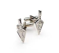 THE MASONIC COLLECTION Boutons de manchette en forme de truelle, équerre et compas, plaqués argent, pour trottoirs - Cadeaux franc-maçons pour hommes