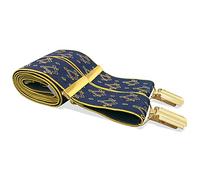 THE MASONIC COLLECTION - Bretelles pour hommes avec Équerre et Compas - Design en X - Ajustables et Élastiques - Disponibles en Or et Argent - Un cadeau maçonnique idéal pour homme