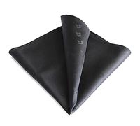 THE MASONIC COLLECTION - Carré de poche noir - Mouchoir 100 % soie - Motif carré fantôme et boussole - Cadeau franc-maçon pour homme