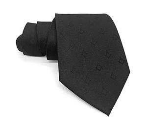 THE MASONIC COLLECTION Cravate noire homme carré et compas - Soie ou polyester - Fait main - Meilleur nœud et suspension - Cadeaux franc-maçons pour hommes