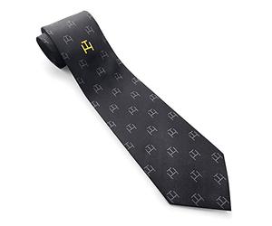 THE MASONIC COLLECTION - Cravate noire tissée en polyester - Chapitre Royal Arch - Un cadeau utile pour les hommes francs-maçons, Noir