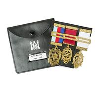 THE MASONIC COLLECTION - Ensemble porte-bijoux en cuir Regalia Pocket et Wallet - Rangement confortable - Personnalisation possible - Un cadeau maçonnique idéal pour homme