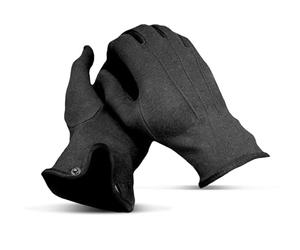 THE MASONIC COLLECTION - Gants en coton blanc uni pour hommes - Très doux et légers avec un matériau lavable et réutilisable - Fermeture à pression - Cadeau franc-maçon pour homme