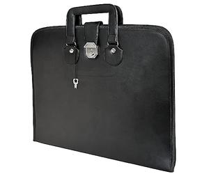 THE MASONIC COLLECTION Master Mason MM Regalia Mallette Style porte-documents souple - Cuir synthétique - Résistant à l'eau et durable - Cadeau pour homme