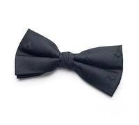 THE MASONIC COLLECTION - Nœud papillon noir avec équerre et compas - 100% soie tissée - Pince ajustable - Cadeau franc-maçon pour homme