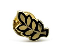 THE MASONIC COLLECTION Pin's en forme de feuille d'acacia, émail, Émail