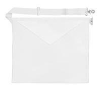 THE MASONIC COLLECTION - Tablier d'apprenti premier degré - Blanc - Grande poche et ceinture ajustable - Cadeau franc-maçon pour homme