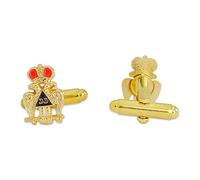 The Masonic Exchange Lot de Boutons de Manchette à Double tête en Forme d'aigle Doré 12,7 cm