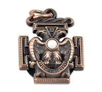 The Masonic Exchange Pendentif en cuivre rose Rite écossais 32nd Degree - 2,5 cm de haut, Métal, na