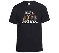The Masters of Rock T-shirt humoristique pour homme Motif Road Crossing, Imprimé blanc en T noir, S