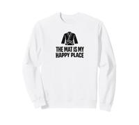 The Mat is My Happy Place Grappling No-Gi Dojo Combat au Sol Sweatshirt