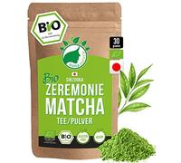 Thé Matcha Bio de Qualité Cérémonielle | de Shizuoka Japon | Ceremonial Grade | Cueilli à la Main & Moulu en Poudre de Thé Vert par un Moulin en Granit | 100% naturel (30g)