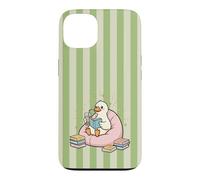 Thé Matcha Cute Bird Kawaii Duck Bookish Goose Green Fun Coque pour iPhone 13