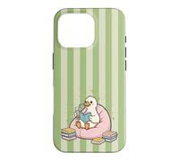 Thé Matcha Cute Bird Kawaii Duck Bookish Goose Green Fun Coque pour iPhone 16 Pro