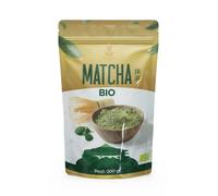 Thé Matcha Écologique [grade premium]. 200g de thé vert en poudre BIO importé du Japon (Kyoto). Thé Vert Matcha 100% Naturel et Organique Moulu à la Pierre.