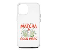 Thé Matcha glacé à la Vanille Good Vibes Cute Matcha Tea Coque pour iPhone 12/12 Pro