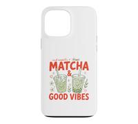 Thé Matcha glacé à la Vanille Good Vibes Cute Matcha Tea Coque pour iPhone 13 Pro Max