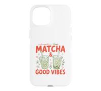 Thé Matcha glacé à la Vanille Good Vibes Cute Matcha Tea Coque pour iPhone 15