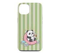 Thé Matcha Mignon Kawaii Panda Bookish Summer Green Fun Tea Coque pour iPhone 13