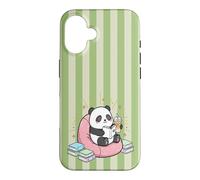 Thé Matcha Mignon Kawaii Panda Bookish Summer Green Fun Tea Coque pour iPhone 16