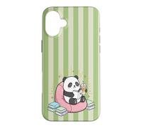 Thé Matcha Mignon Kawaii Panda Bookish Summer Green Fun Tea Coque pour iPhone 16 Plus